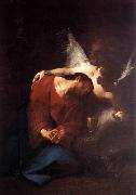 Paul Troger Christ Comforted by an Angel oil painting artist